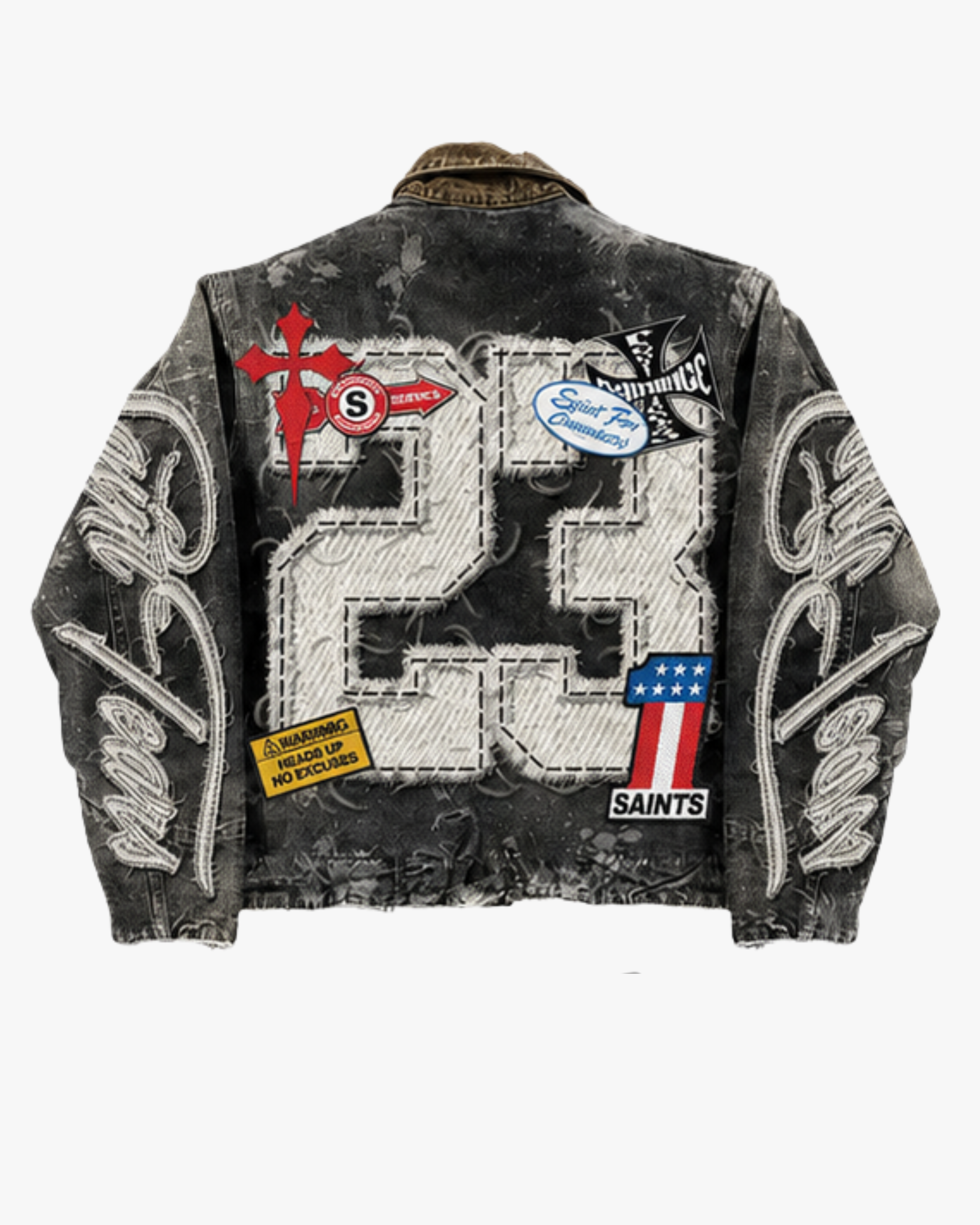 Saitage Distressed Camo Jacket
