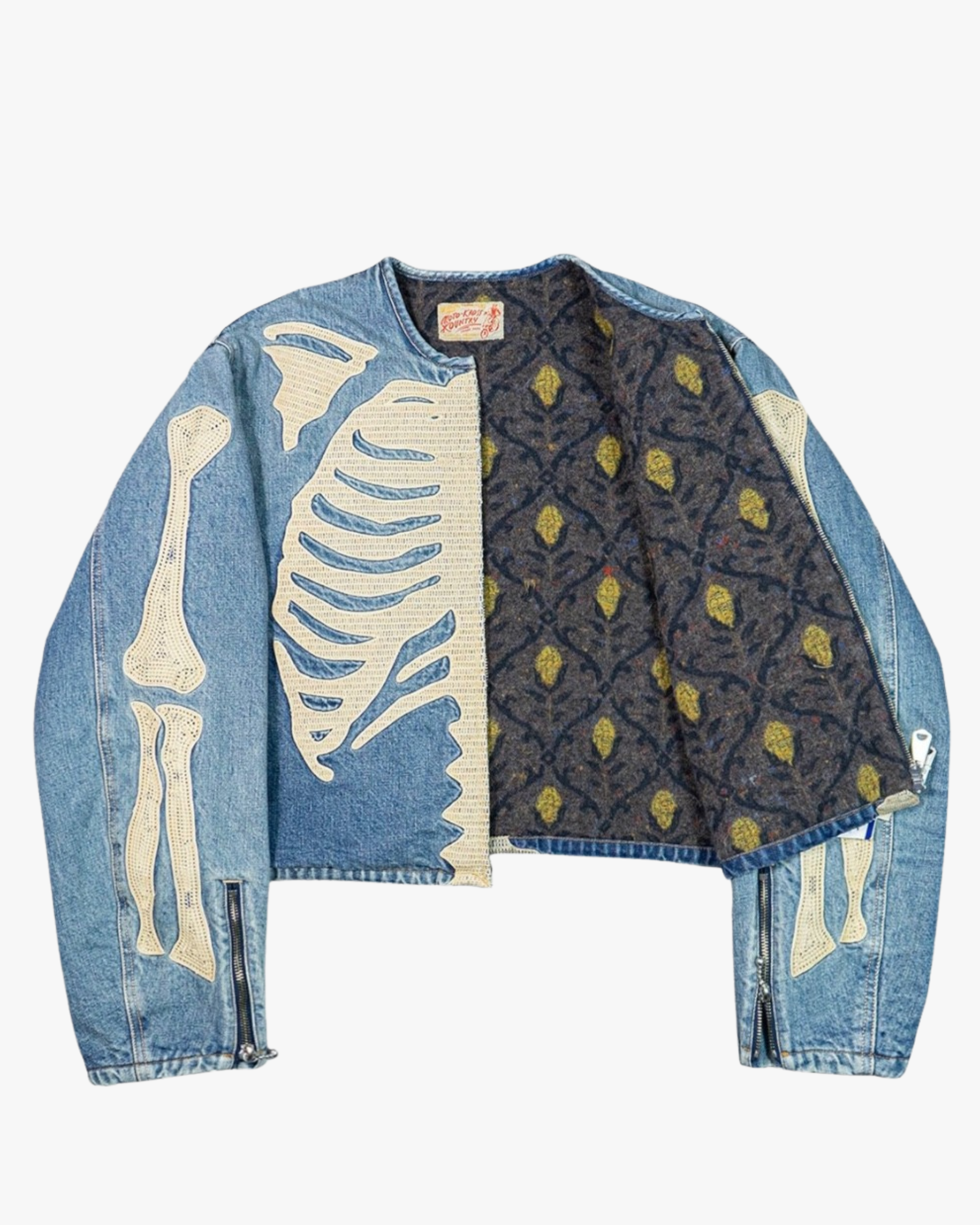 Rider Skeleton Denim Jacket