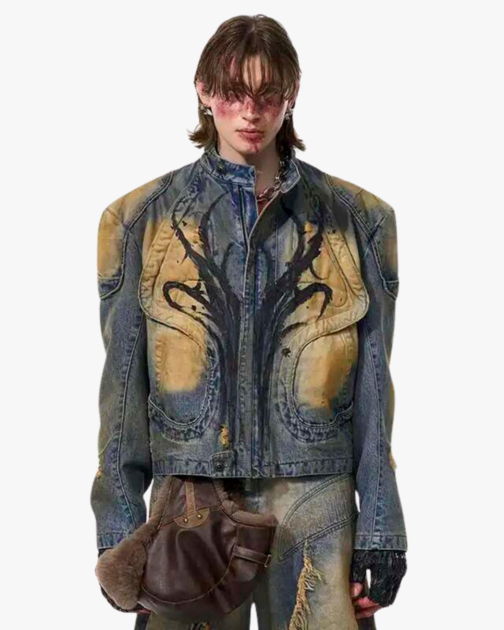 Rider Flame Denim Jacket