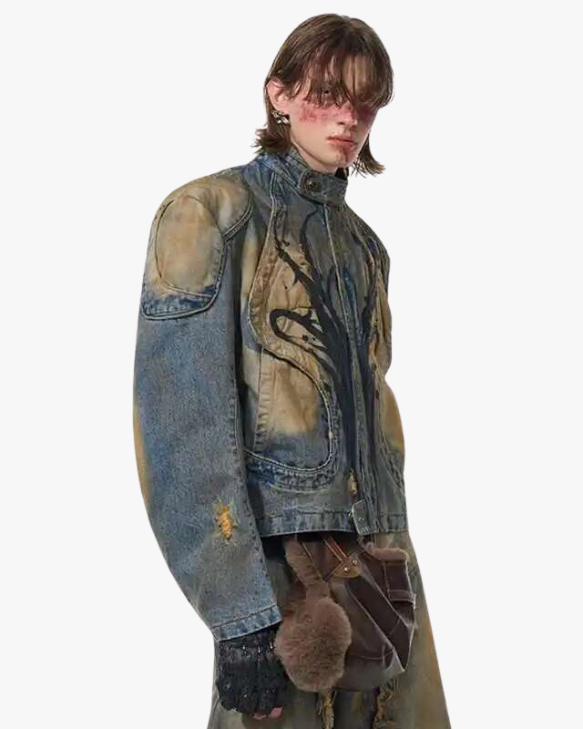 Rider Flame Denim Jacket